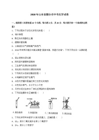 2018年中考化学山东省烟台市试卷+答案+解析