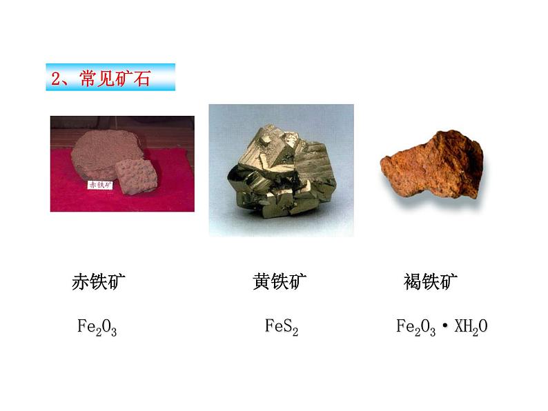 2021-2022学年度沪教版九年级化学上册课件 5.2 金属矿物 铁的冶炼第4页