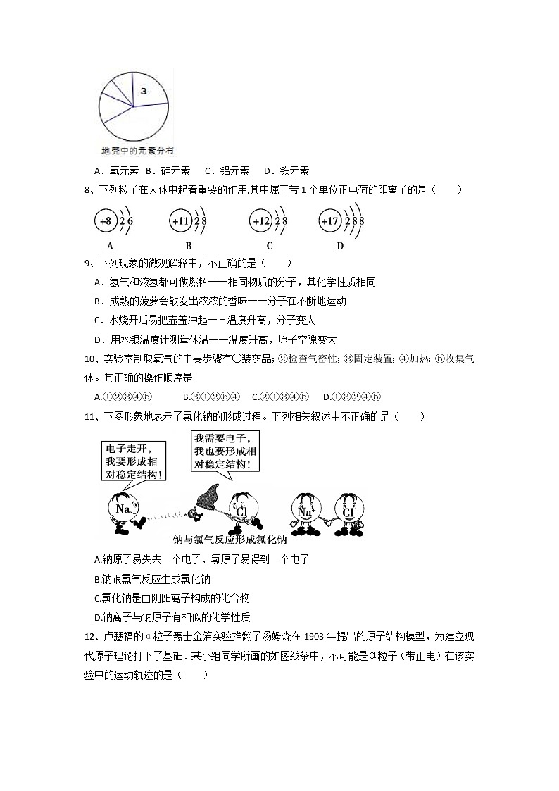 第三单元物质构成的奥秘单元练习C卷--2021-2022学年九年级化学人教版上册(无答案)第2页