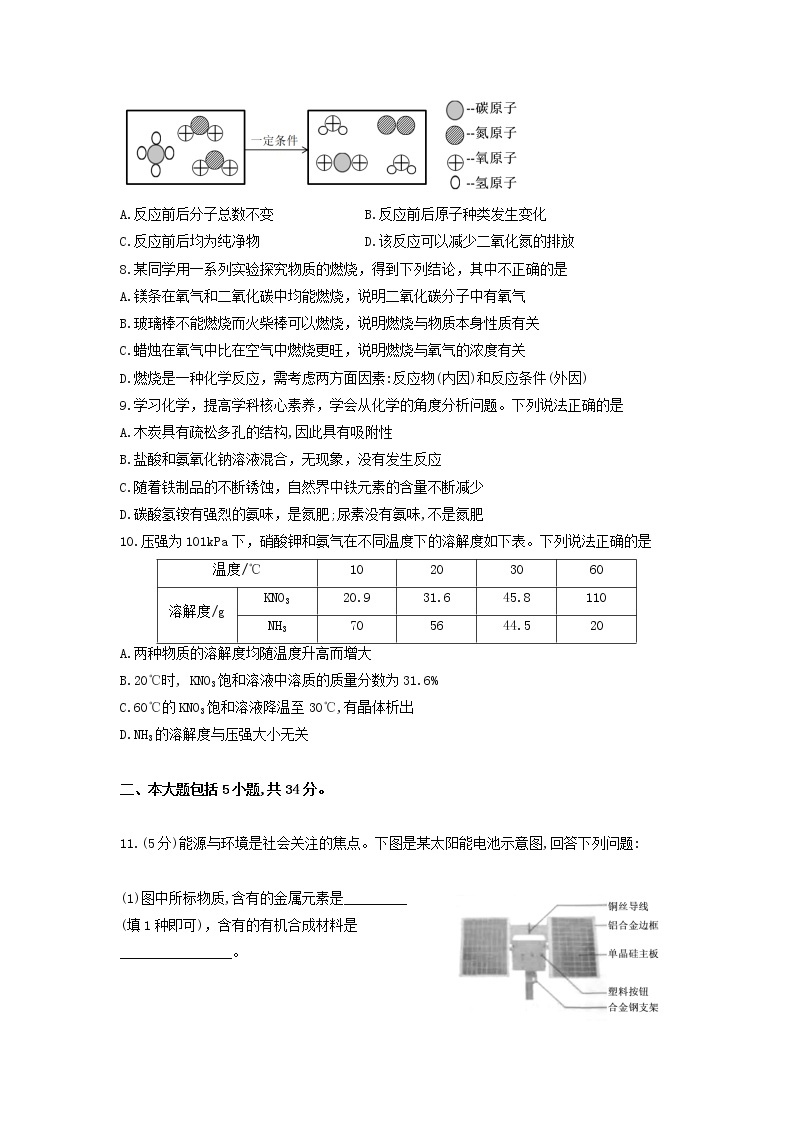 2019年安徽滁州中考化学真题及答案02