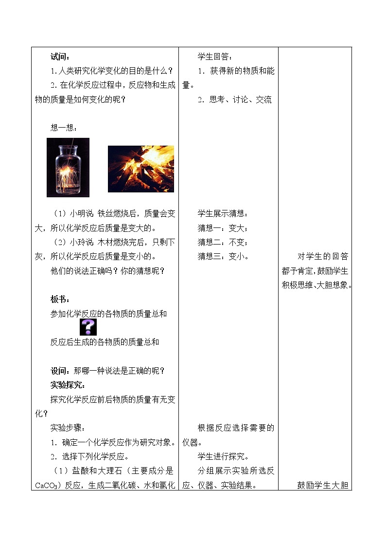 鲁教版(五四制)八年级全一册 5.1 化学反应中的质量守恒_(教案)02