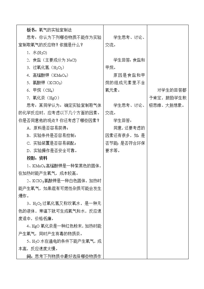 鲁教版(五四制)八年级全一册 4.2 氧气_(教案)02