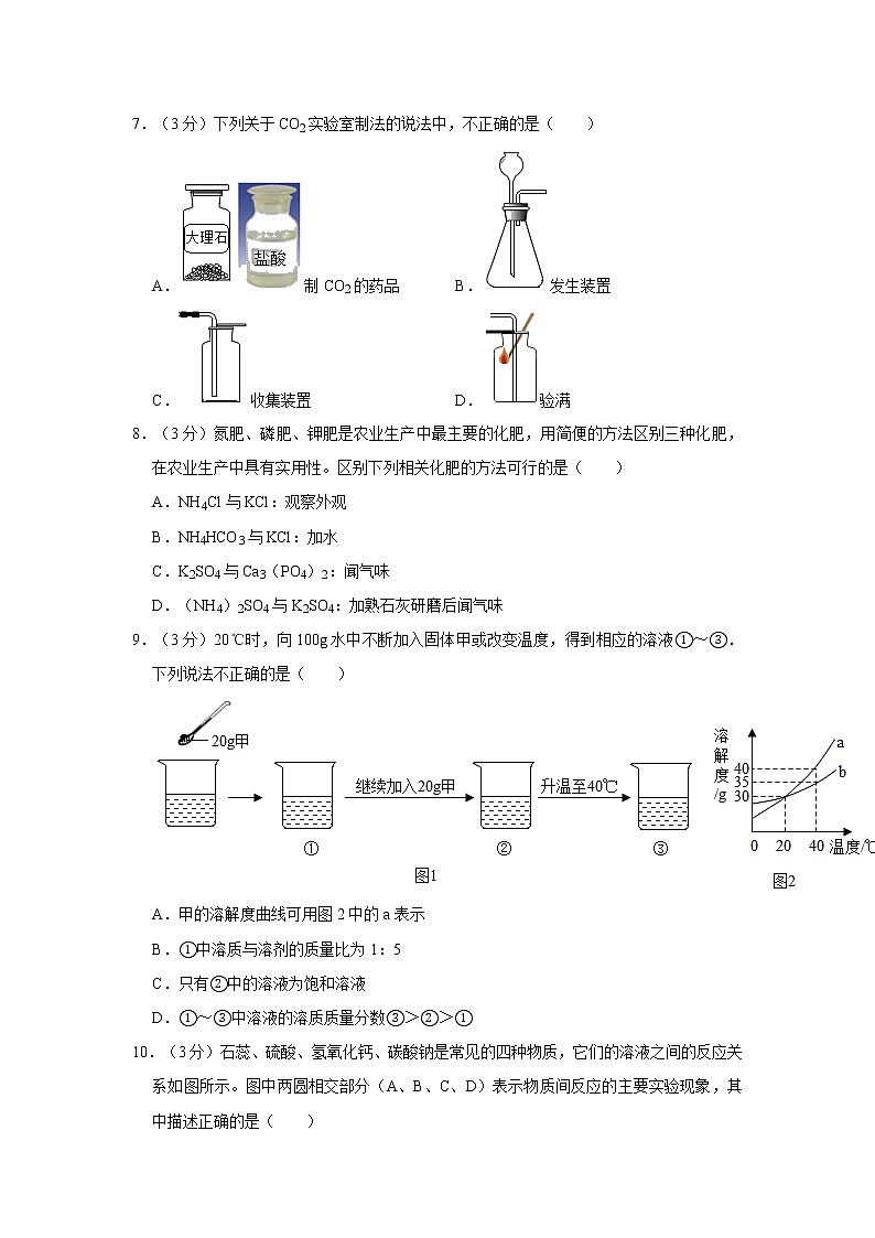 2021年四川省成都市青羊區(qū)中考化學(xué)二診試卷第2頁