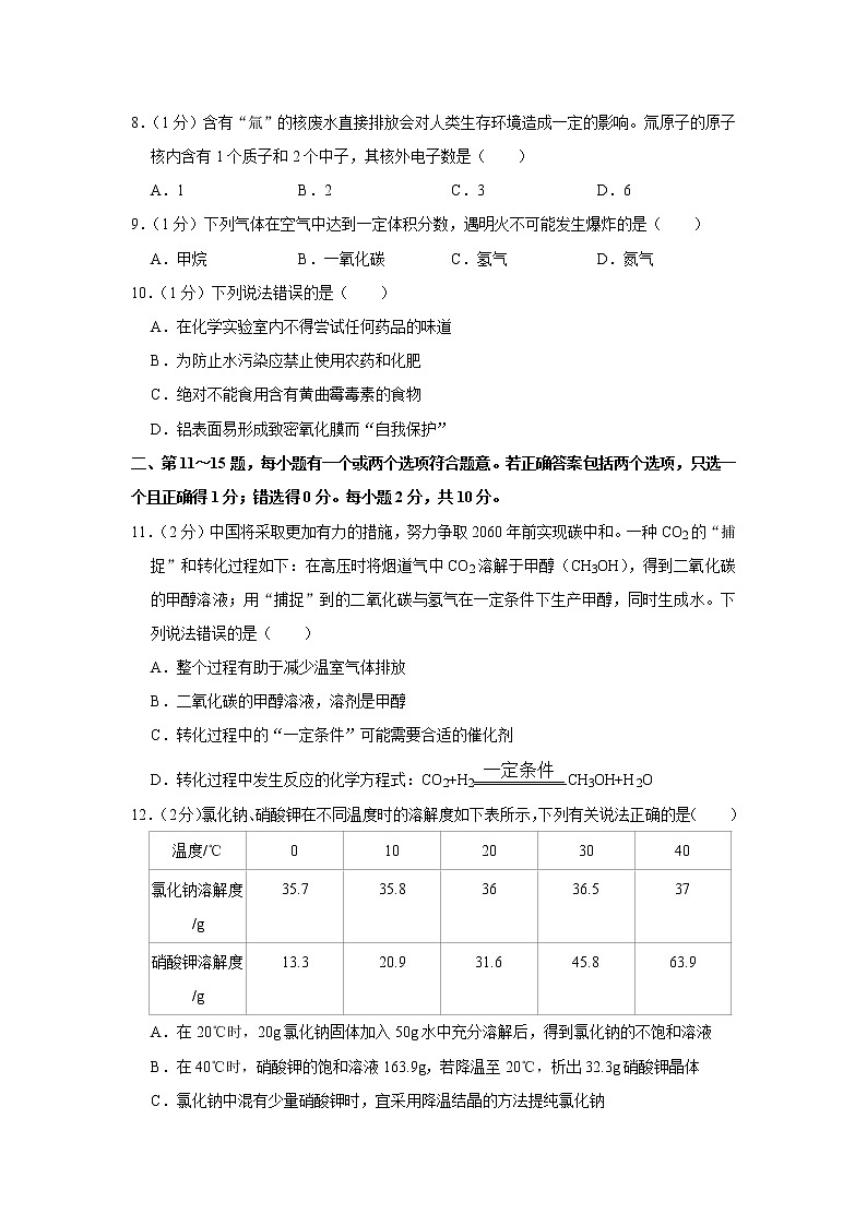 2021年江蘇省泰州市中考化學試題（解析版）第2頁
