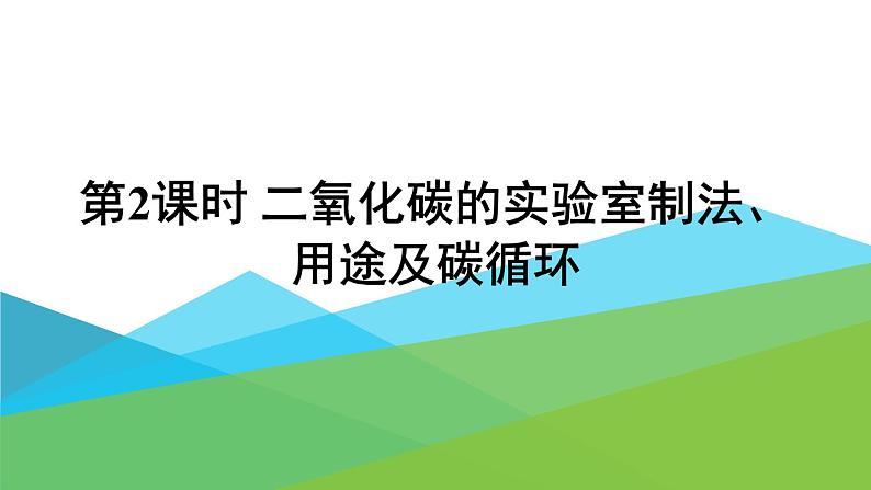 第2课时 二氧化碳的实验室制法、用途及碳循环课件第1页