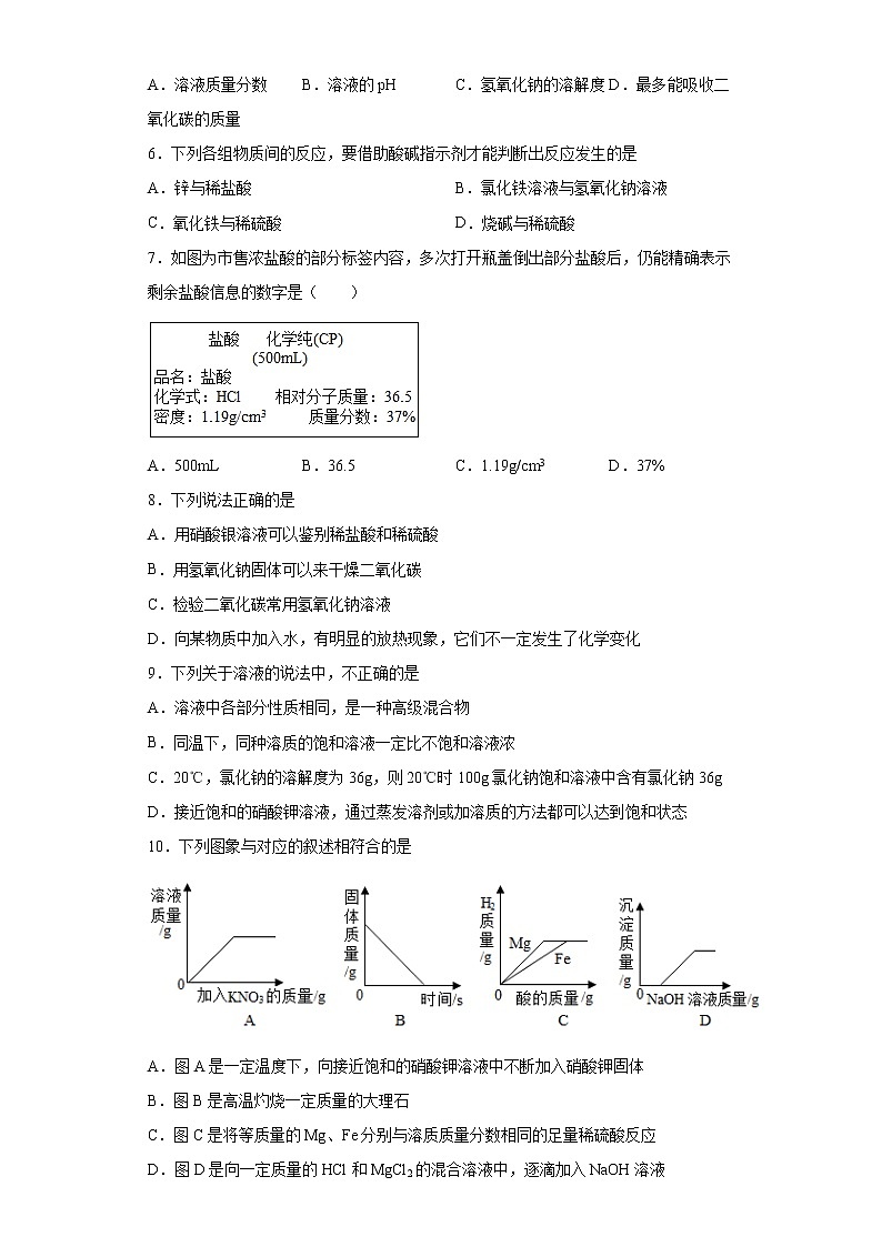 山东省威海市文登区2021-2022学年九年级上学期期中化学试题(word版 含答案)02