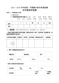 河北省秦皇岛市卢龙县2021-2022学年九年级上学期期中考试化学试题(word版 含答案)