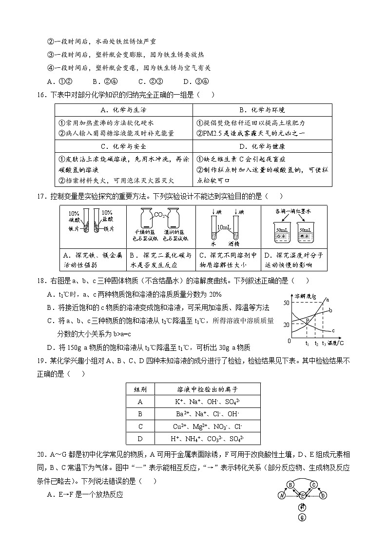 2019年山东省泰安市中考化学试题(word版,含答案)第3页