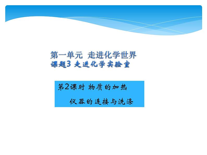 人教版九年级上册 第一单元 走进化学世界 课题3 走进化学实验室课件PPT01