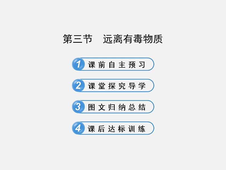 鲁教初中化学九下《第十单元 第3节 远离有毒物质》课件PPT第1页