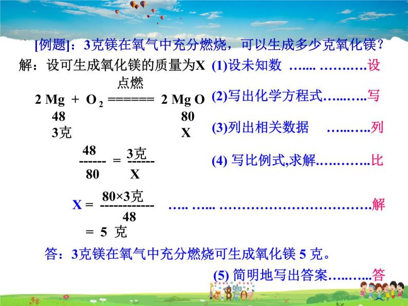 鲁教版（五四制）化学八年级全册  5.3  化学反应中的有关计算【课件】07