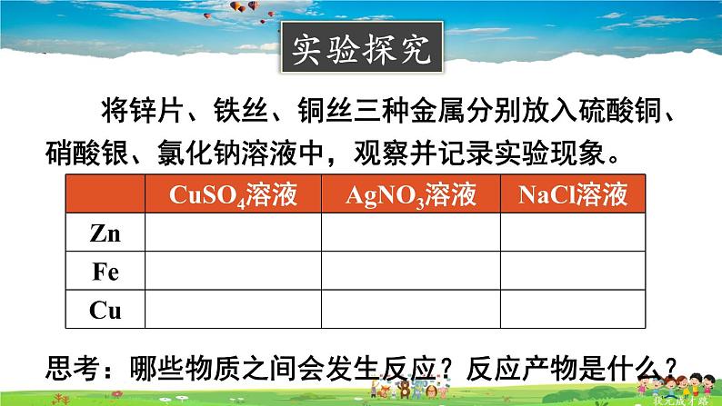 鲁教版化学九年级下册 第九单元 金属 第二节 金属的化学性质 第2课时 金属与盐溶液的反应【课件+素材】03