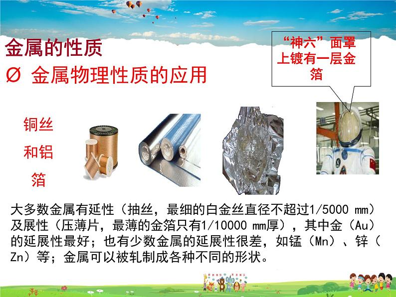 沪教版化学九年级上册 5.1 金属的性质和利用【课件】第7页