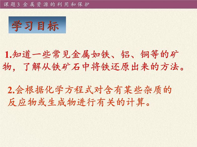 人教版(五四制)九年级全一册化学 第一单元 课题3 金属资源的利用和保护(课件)03
