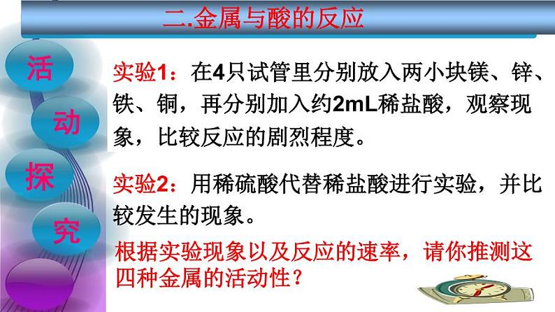 人教版(五四制)九年级全一册化学 第一单元 课题2 金属的化学性质 (3)(课件)第7页
