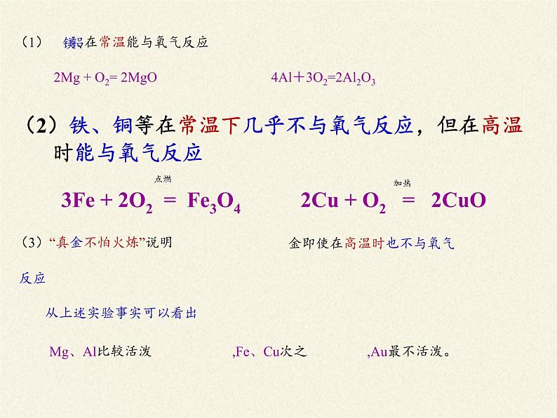 人教版(五四制)九年级全一册化学 第一单元 课题2 金属的化学性质(课件)第3页