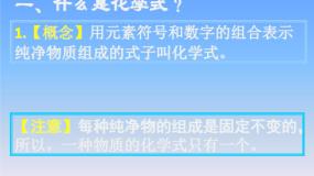 初中人教版 (五四制)课题4 化学式与化合价课文内容课件ppt