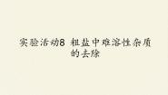 初中化学实验活动5 粗盐中难溶性杂志的去除教课内容ppt课件