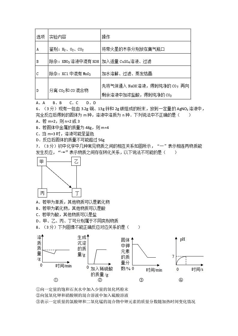 2021年湖北省武汉市江岸区中考化学一模试卷(含答案)02
