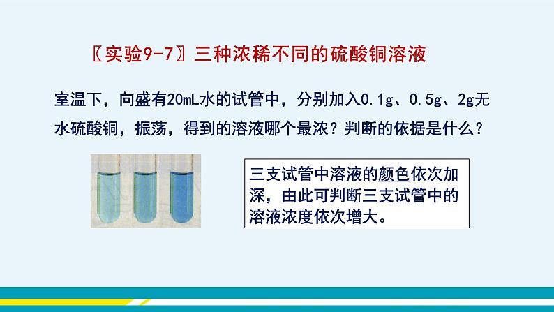 人教版初中化学九年级下册 第九单元 课题3《溶液的浓度》(第1课时)课件+教案+练习04