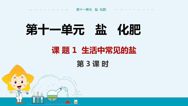 人教版初中化学九年级下册 第十一单元 课题1《生活中常见的盐》(第3课时)课件+教案+练习01