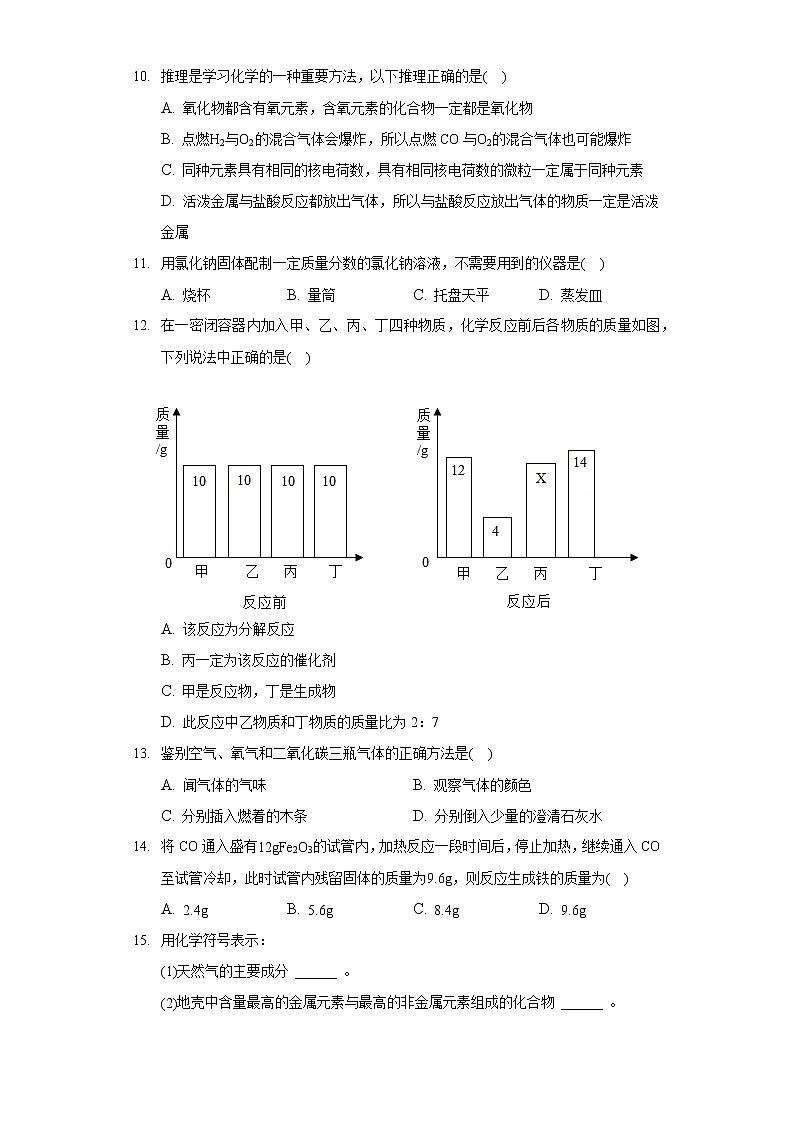 2020-2021学年河南省平顶山市叶县九年级(上)期末化学试卷第3页