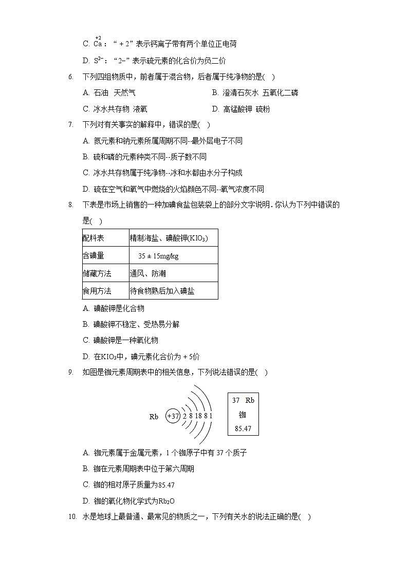 2020-2021学年内蒙古通辽市霍林郭勒市初中联盟校九年级(上)期末化学试卷第2页