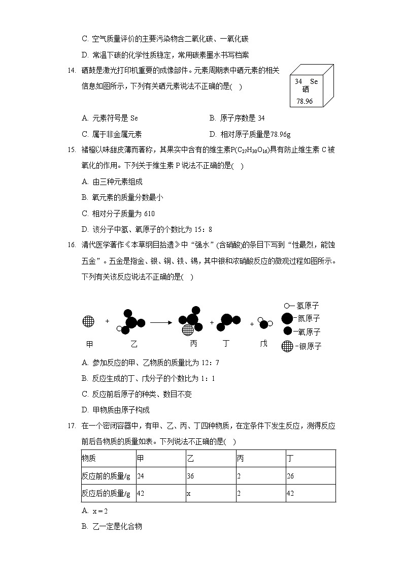 2020-2021学年云南省昆明市官渡区九年级(上)期末化学试卷第3页