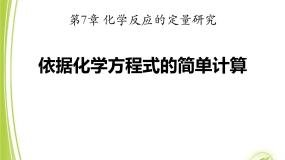 依据化学方程式的简单计算PPT课件免费下载