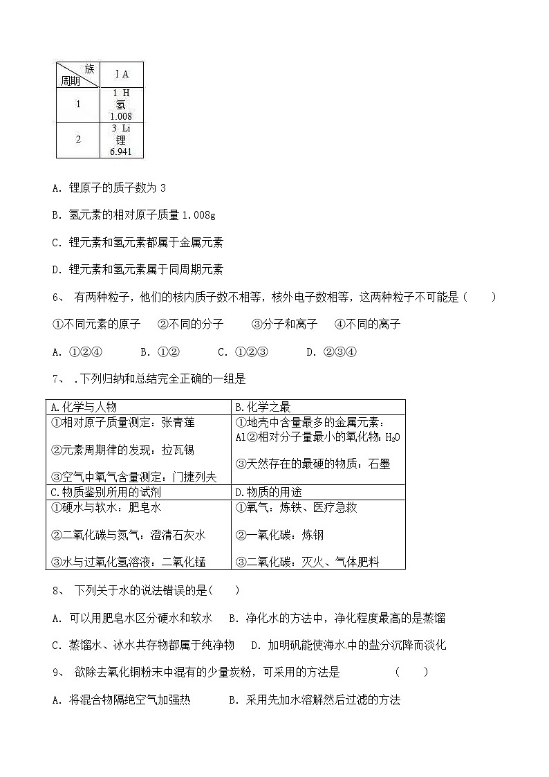 甘肃省银川市金凤区2021-2022学年上学期九年级化学期末复习卷(三)(word版 含答案)第2页