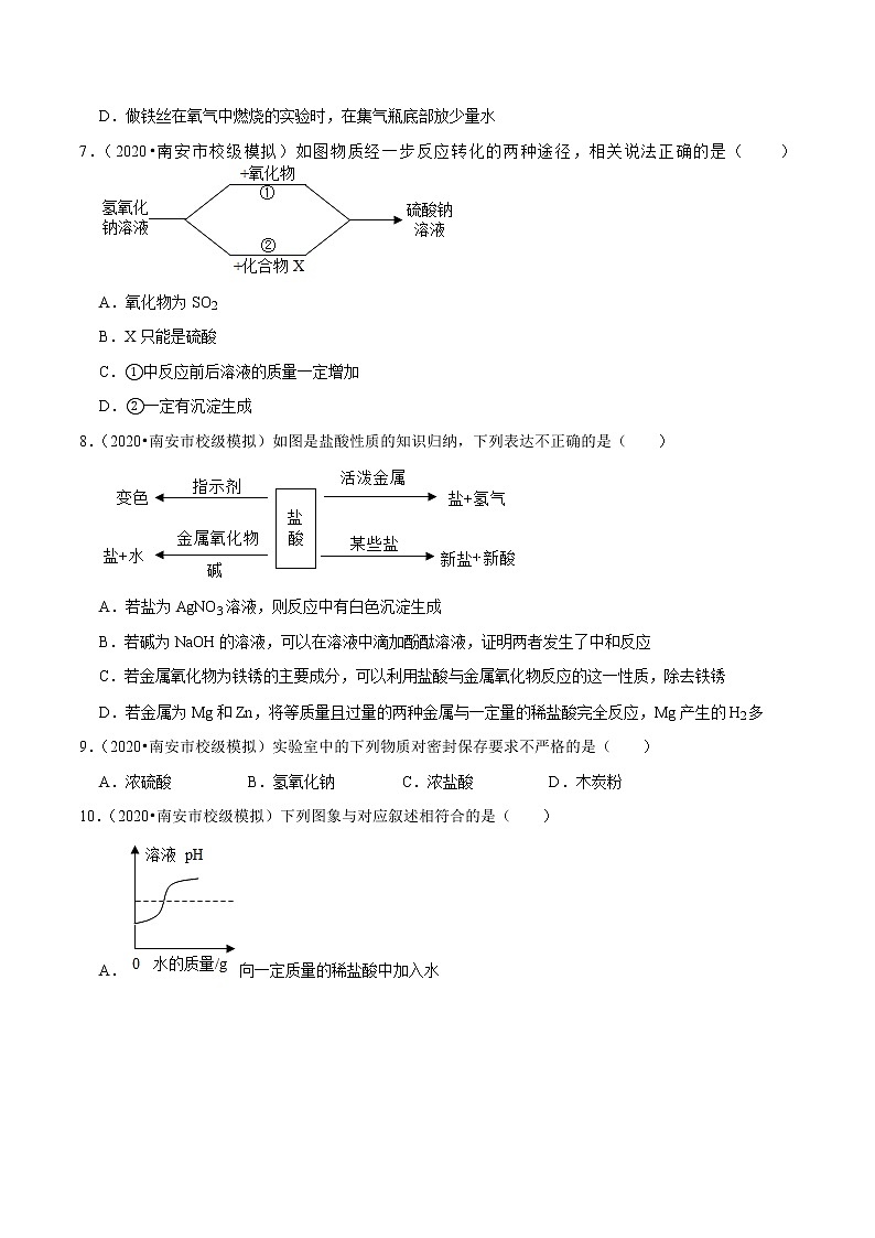 2018-2020年福建中考化学复习各地区模拟试题分类(泉州专版)(6)——酸碱盐 含解析答案第3页