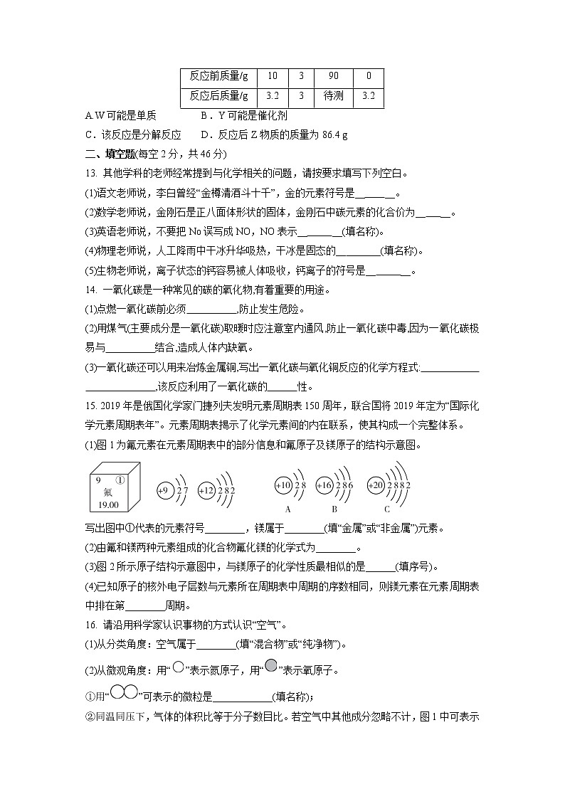 期末复习训练卷— 2021-2022学年人教版九年级化学上册(word版 含答案)03