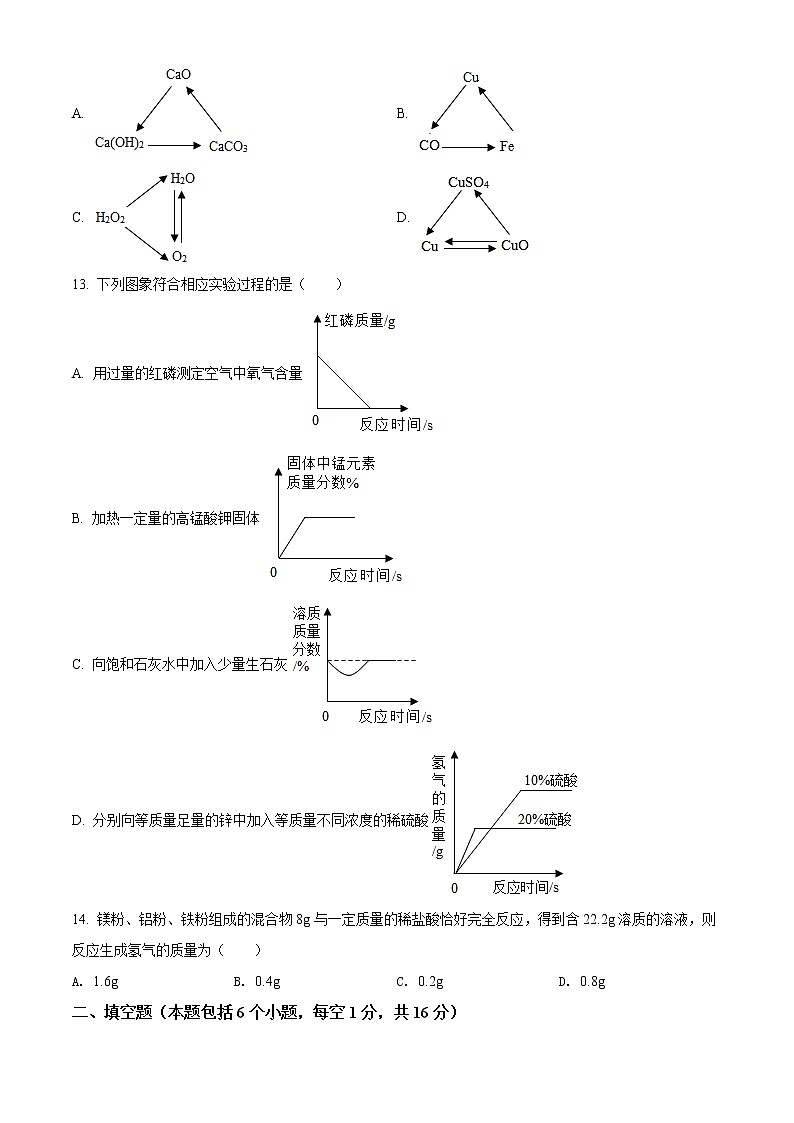 精品解析:2020年河南省南阳市宛城区中考一模化学试题(原卷版)第3页