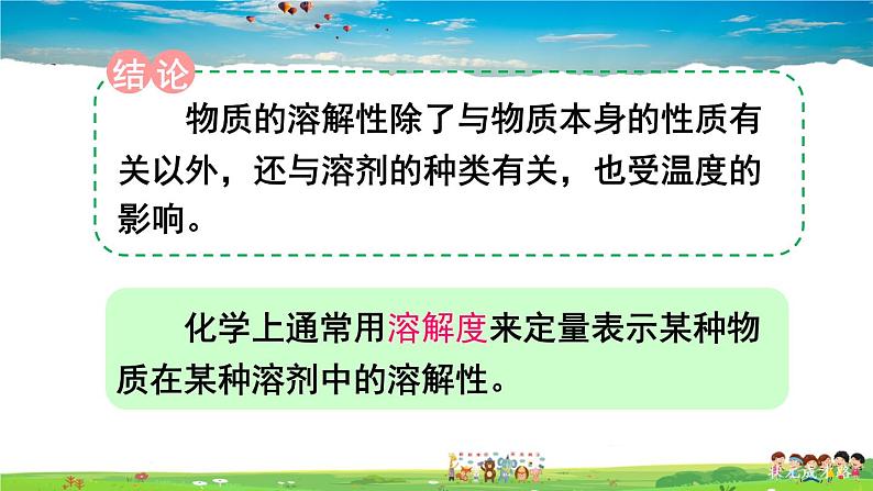 第八单元 海水中的化学 第二节 海水“晒盐” 第2课时 溶解度第8页