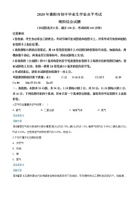 精品解析：湖北省襄阳市2020年中考化学试题（解析版）
