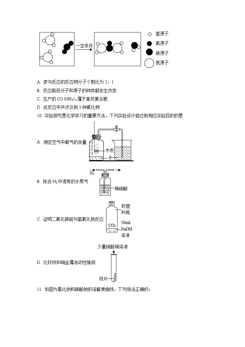 安徽省六安市金寨县2021年中考模拟化学试题(含答案)03