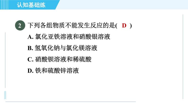 人教版九年级下册化学 第11章 习题课件05