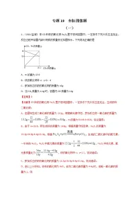 2021中考化学真题分类汇编 专题19 坐标图像题（学生卷+教师卷）