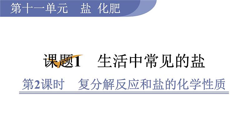 1第2课时 复分解反应和盐的化学性质第1页
