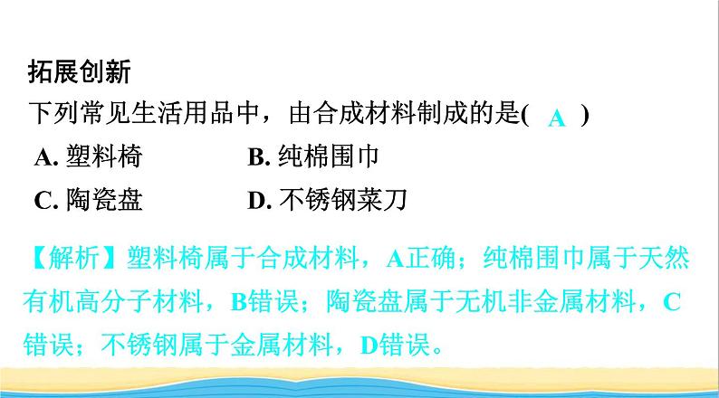 中考化学总复习一轮复习第二单元化学基本概念和原理第8讲化学与社会课件06