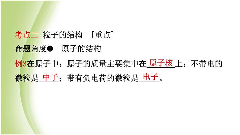 山东省济南市中考化学总复习第四讲物质构成的奥秘课件08