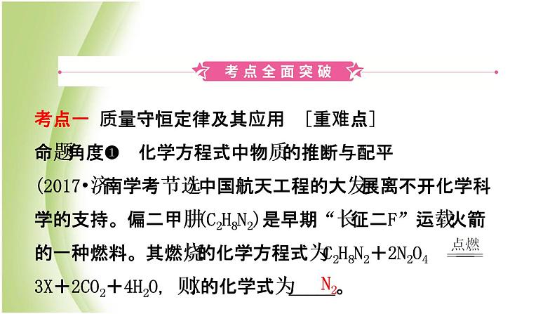 山东省济南市中考化学总复习第六讲定量研究化学反应课件第2页