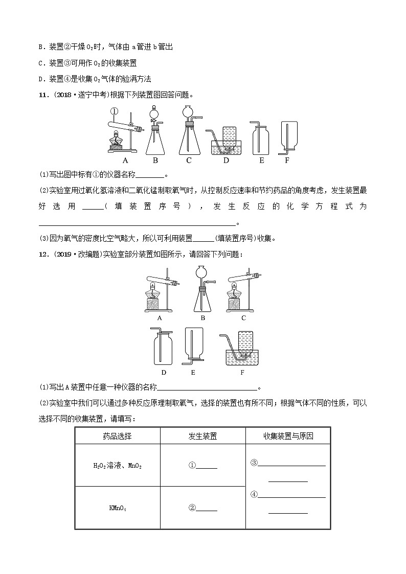 山東專版中考化學總復習第四講我們周圍的空氣練習五四制第3頁