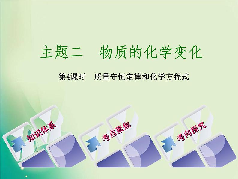 北京专版中考化学基础复习二物质的化学变化第4课时质量守恒定律和化学方程式课件01