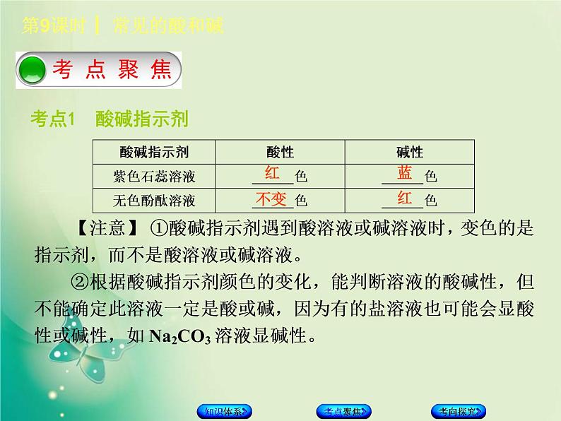 北京专版中考化学基础复习三身边的化学物质第9课时常见的酸和碱课件第3页