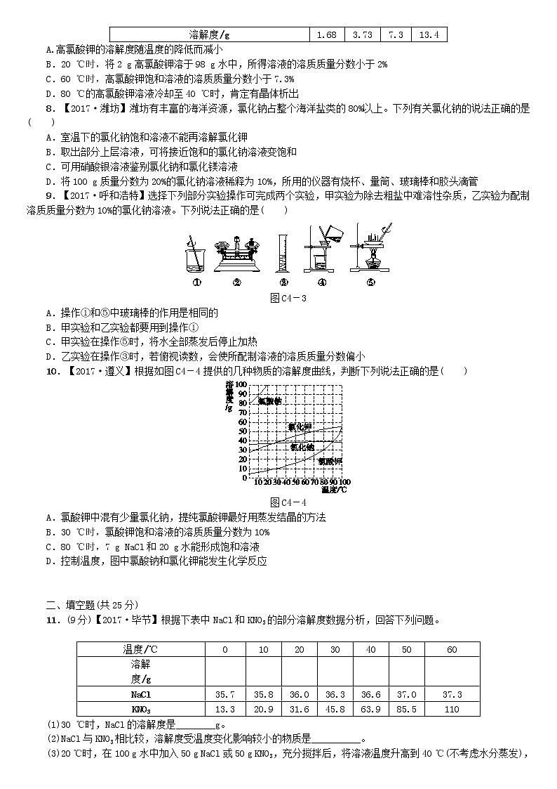 中考化學(xué)復(fù)習(xí)階段訓(xùn)練四練習(xí)新版魯教版第2頁