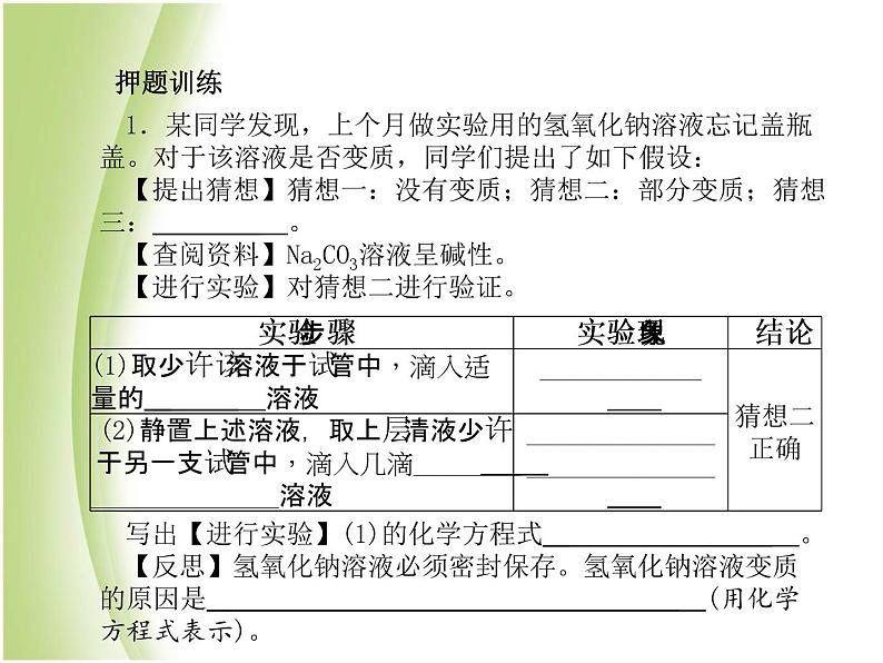 泰安专版中考化学总复习第二部分专题复习高分保障专题4科学探究题课件第6页