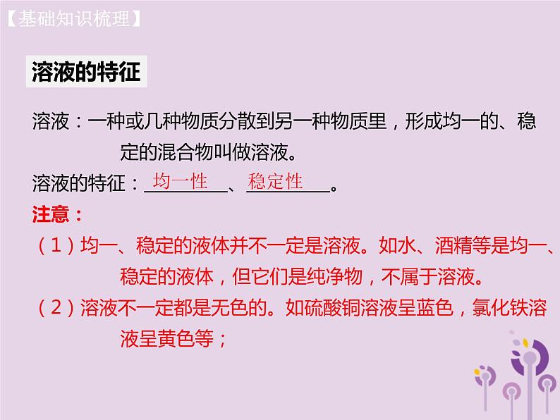 山西省中考化学复习课时13溶液溶解度课件第4页