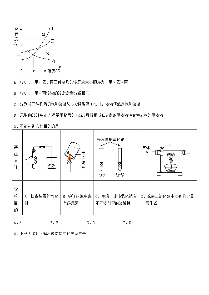 2022年最新人教版九年级化学下册第九单元溶液期末考试卷(各版本)第2页
