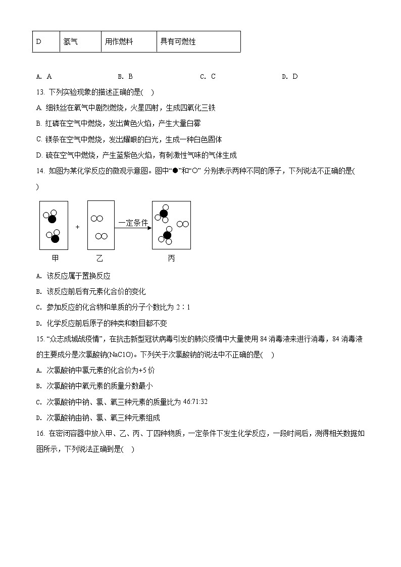 精品解析:2020年云南省曲靖市罗平县中考一模化学试题(解析版+原卷版)03
